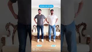 Denim on denim. Relaxed fit vs Baggy fit. Which one do you prefer? #denimstyle #outfitideas