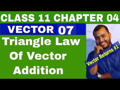Class 11 chap 04 || Vector 07 || Triangle Law Of Vector Addition || Triangle Law Vectors Video