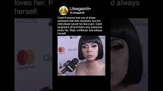 Download lagu Cardi B almost had one of those awkward interview moments, but the interviewer saved her like a mp3