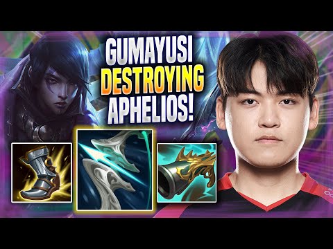 GUMAYUSI DESTROYING WITH APHELIOS! - T1 Gumayusi Plays Aphelios ADC vs Ezreal! | Season 2022