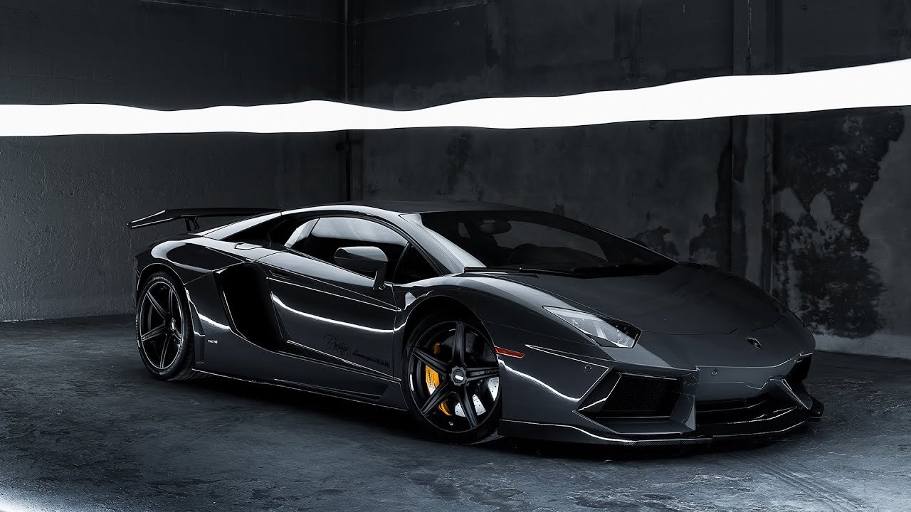 Lamborghini Aventador Black Shiny Supercar | 4K Wallpapers (Free Download Link)