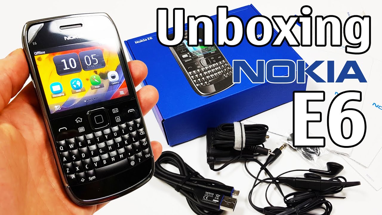 Nokia E6 Unboxing 4K with all original accessories RM-609 review