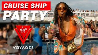 Pool Party on the Virgin Scarlet Lady Cruise Ship #virginvoyages #cruise #travel
