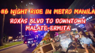 #6 Night Drive in Manila 🇵🇭 | Roxas Blvd to Malate & Ermita | Immersive ASMR [HD]