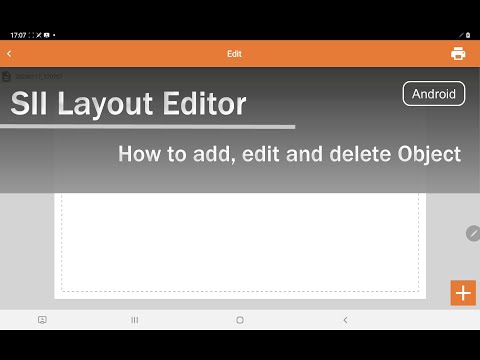 SII Layout Editor - How to add, edit and delete Object (Android)