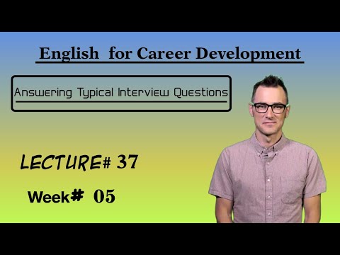English for Career Development l Lecture 37