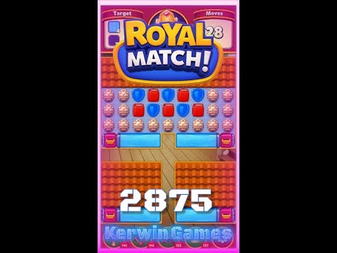 Royal Match Level 2875 - Hard Level - No Boosters Gameplay