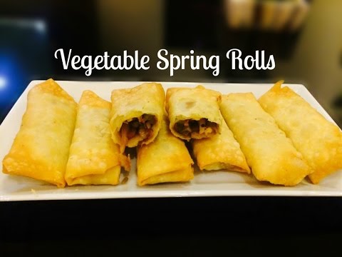 Veg Spring Rolls Recipe - Vegetable Spring Rolls with sheets - Easy & Quick Evening Snack Recipe