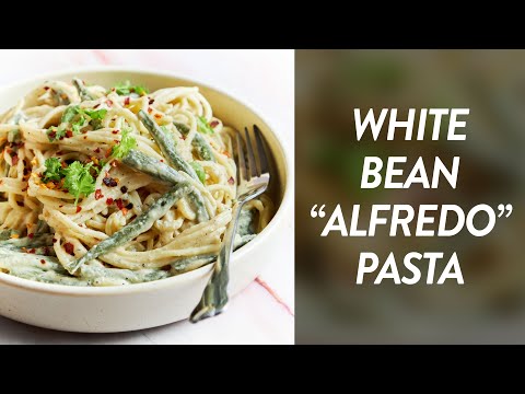 STUPIDLY CREAMY! White Bean "Alfredo" Pasta | Simple Ingredients, Easy To Prepare Vegan Pasta Recipe