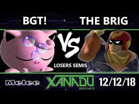 S@X 280 SSBM -  The Brig (Captain Falcon) Vs.  BGT! (Jigglypuff) - Smash Melee Losers Semis