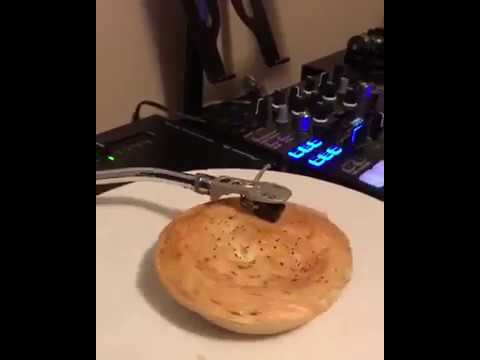 What happens when you throw a meat pie on a record player...