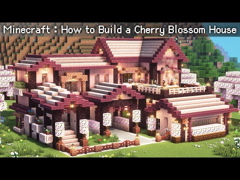 Minecraft: How To Build a Cherry Blossom House｜Tutorial