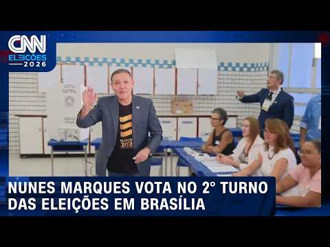 Presidente do TSE, Nunes Marques vota no 2º turno em Brasília | CNN ELEIÇÕES