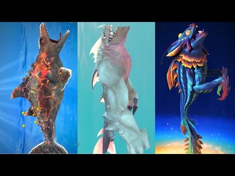 DINO SHARK VS BEHEMOTH VS COSMIC ALAN! - DOUBLE HEAD SHARK ATTACK VS HUNGRY SHARK WORLD & EVOLUTION
