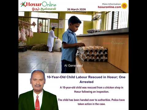 10-Year-Old Child Labour Rescued from Shop in Hosur