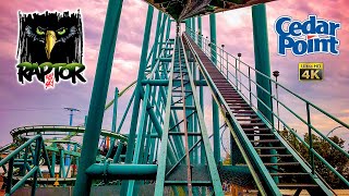 2022 Raptor Roller Coaster On Ride Front Seat 4K POV Cedar Point