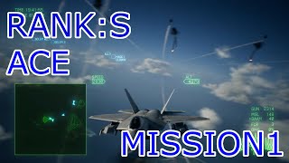Ace Combat 7 RANK:S Difficulty:ACE gameplay  Mission1