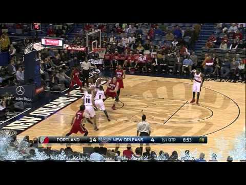 Joel Freeland Highlights Blazers vs. Pelicans 12.20.2014 - 2 Points, 1 Block
