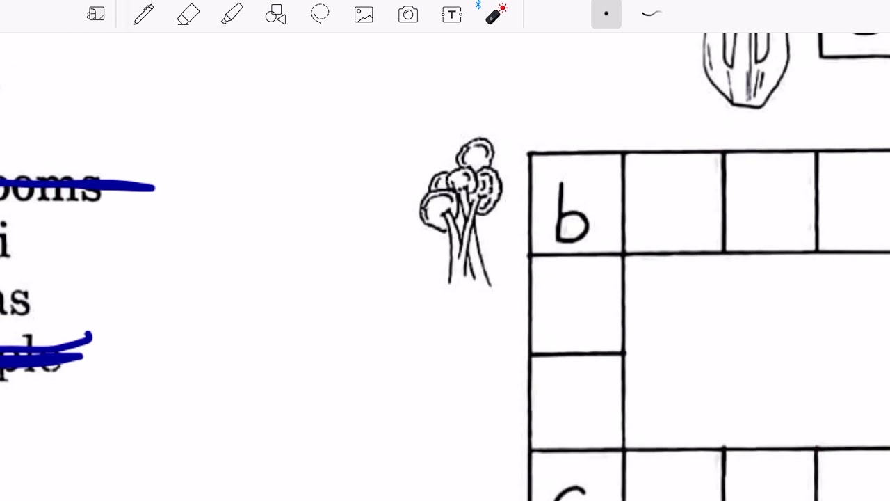 Video 6 (Food Word Crossword)