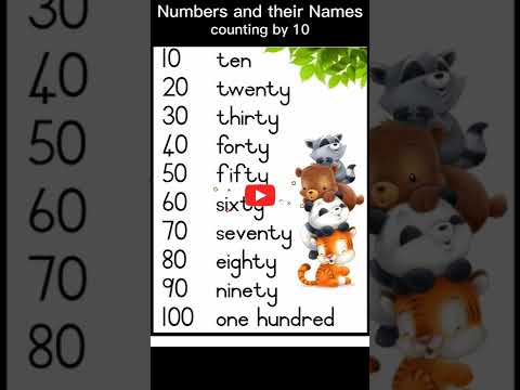 ⚡ Numbers and their Names|| ¢ounting by 10|| LEARN ENGLISH FAST⚡