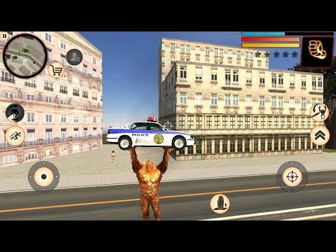 Stone Giant VS Police Car - He Destroy Everything