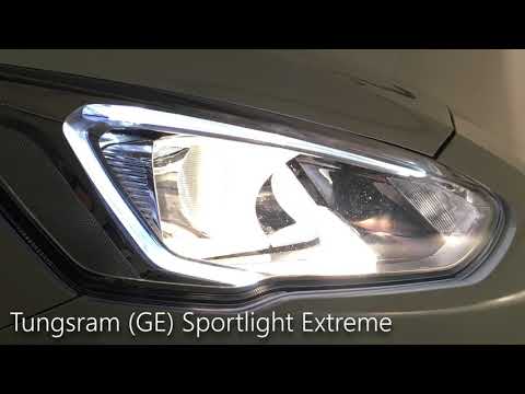 Osram Cool Blue Intense, Cool Blue Boost, Tungsram (GE) Sportlight Extreme Bulb Comparison