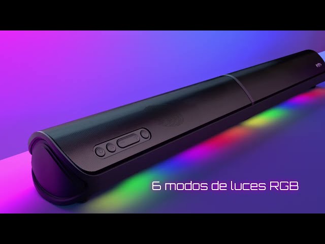 Barre de Sonido Energy Sistem ESG 4 Sonar 2.0 20W Bluetooth USB RGB Noire video
