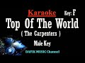 Top Of The World (Karaoke) The Carpenters male key F