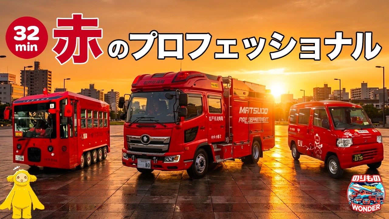 【のりもの】街を守り、運ぶ。赤いプロフェッショナル