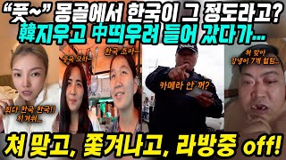 중국반응│대한몽골 몽탄신도시로 불리는 한류의 나라 몽골│몽골에 한국 지우고 중국 띄우려 출동한 중국인들│맞고 쫒겨나고 인터뷰실패 라이브방송 강제종료 까지 중국인 굴욕│중국어로[路]