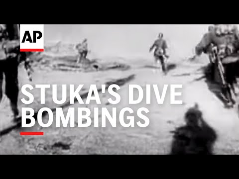 STUKA'S DIVE BOMBING - WORLD WAR II - SOUND