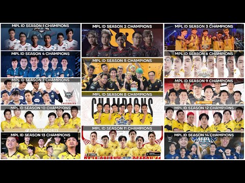 MOMEN KEMENANGAN DAN ANGKAT PIALA GRAND FINALS MPL ID SEASON 1 - SEASON 14 MOBILE LEGENDS BANG BANG