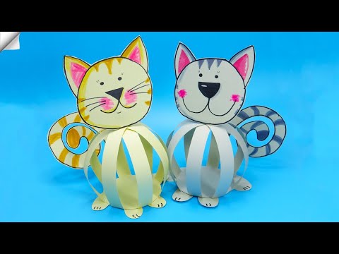 Cute Paper CAT Moving paper toys Paper crafts