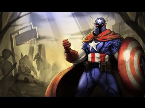 Pantheon Captain America - Custom Skin Spotlight - League of Legends LOL