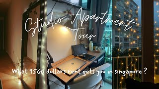 What 1500 dollars rent gets you in singapore  Studio Condominium tour