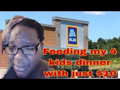 FEEDING MY 4 KIDS WITH JUST $10 FOR DINNER@ ALDI *DISASTER* 😳👀👀