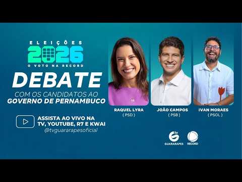 AO VIVO - Debate com os Candidatos ao Governo de Pernambuco - Raquel Lyra, João Campos e Ivan Moraes