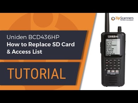 Uniden BCD436HP Police Scanner | How to Replace SD Card & Access Lists