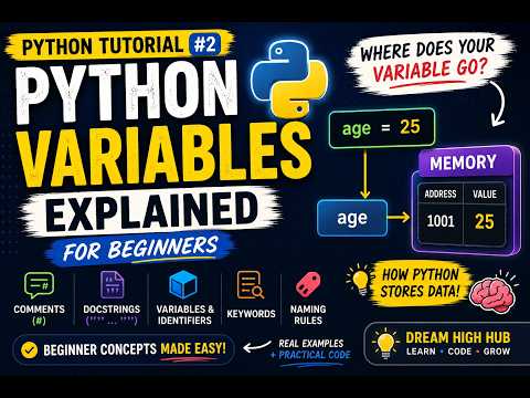 Python Variables Explained For Beginners Naming Rules Comments Docstrings Python Tutorial 2