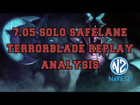 3.7k Terrorblade How to Solo Safelane Carry vs Dual Offlane - Dota 2 Patch 7.05