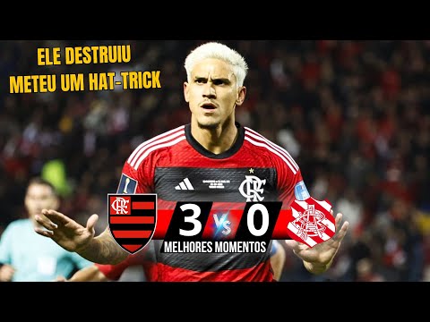 PEDRO FEZ HAT TRICK   FLAMENGO 3 x 0 BANGU - GOLS E MELHORES MOMENTOS