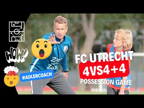 FC Utrecht - Eredivisie - Football Drill - 4vs4+4 Possesion Game || AdlerCoach