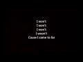 Akon-I won't Lyrics