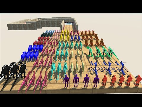 Colors Race To Get a Pink Pig #23  - Animal Revolt Battle Simulator