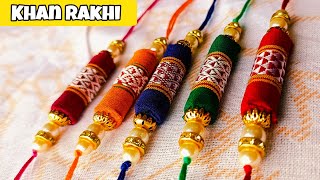 Simple and beautiful rakhi at home| handmade rakhi from khun | fabric rakhi | craft with payal |