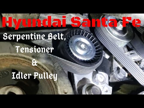 Hyundai Santa Fe // How To Install // Serpentine Belt, Tensioner & Idler Pulley