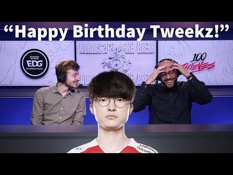 French Caster Freaks Out After Getting Birthday Message From Faker!!