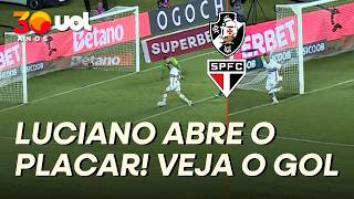 GOL DO SÃO PAULO! APÓS BOA JOGADA DE CALLERI, LUCIANO FAZ O PRIMEIRO GOL DO TRICOLOR CONTRA O VASCO