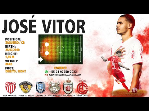 Material atualizado do atleta José Vitor, zagueiro do Real noroeste 
