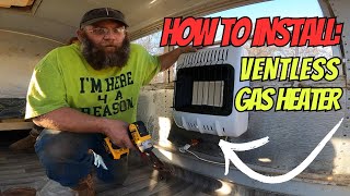 Bus build: Ep. 5 | How to install a ventless gas heater #schoolie #offgrid #buslife #couplebuilds
